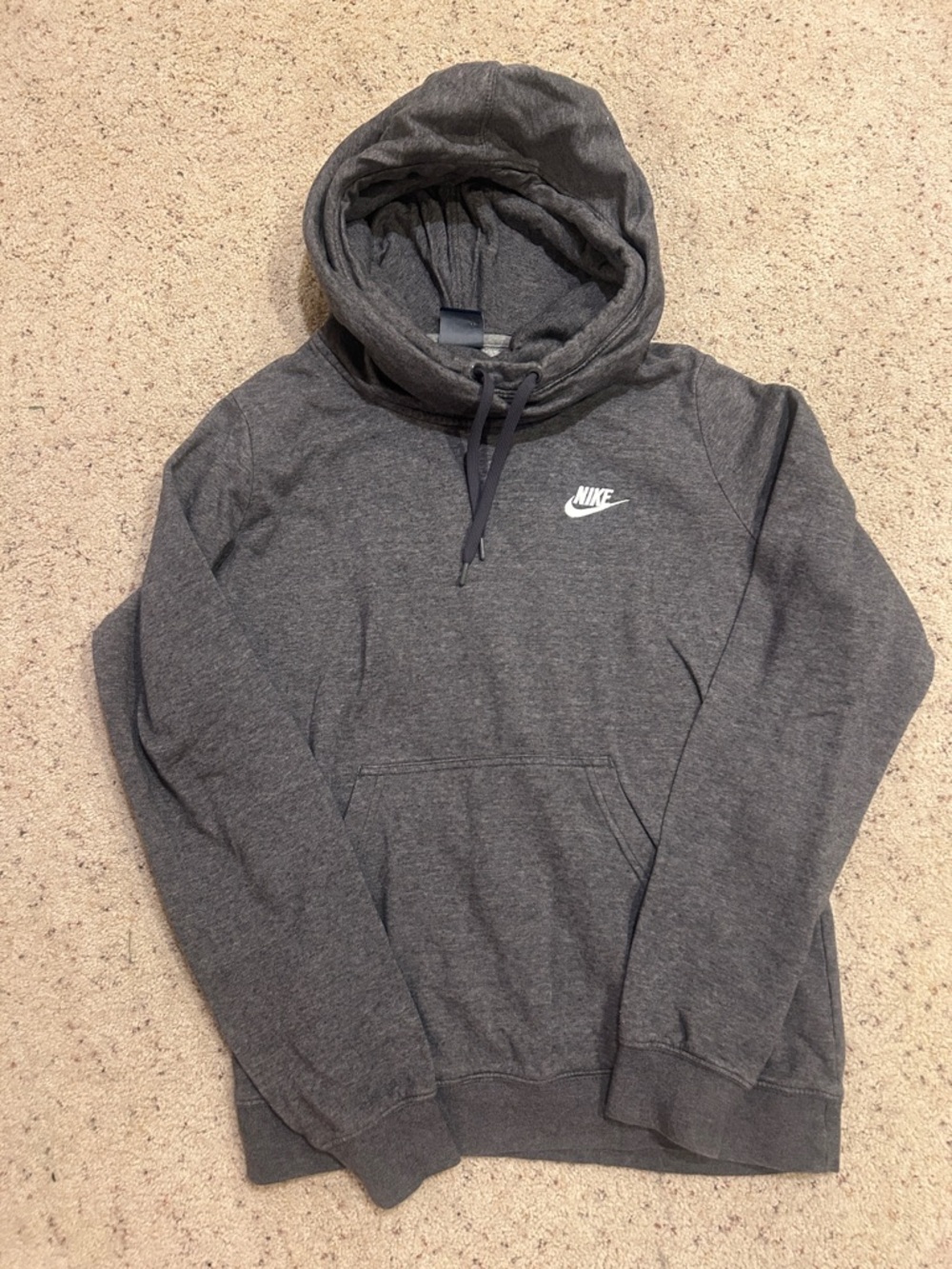 Nike Gray Heather Pullover Hoodie with Cowl Neck